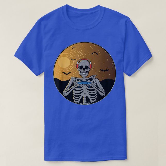 Console Gamer Skull Video Controller Fun Gaming Sk T-Shirt (Design Front)