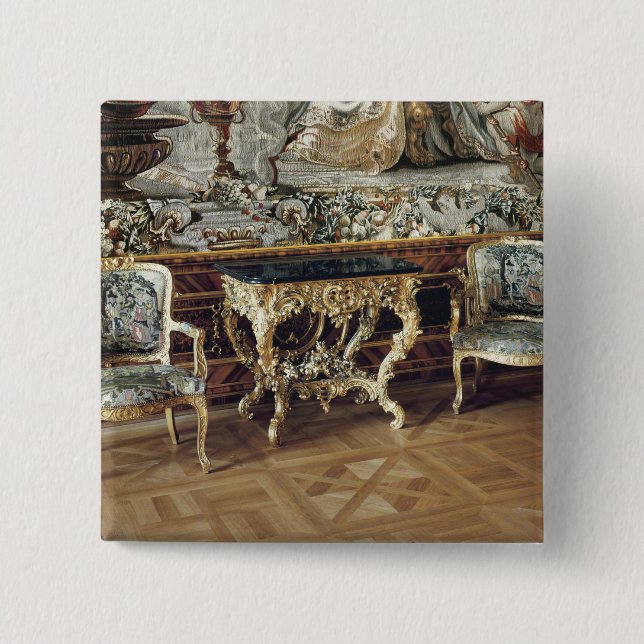 Console table and two armchairs, 1745 15 cm square badge (Front)