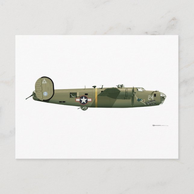 Consolidated B-24 Liberator Strawberry Postcard (Front)