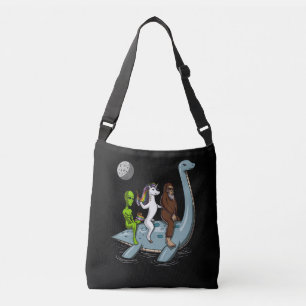 Conspiracy Bigfoot Loch Ness Monster Water Ski Crossbody Bag