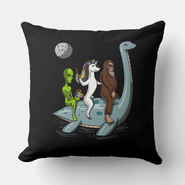 Conspiracy Bigfoot Loch Ness Monster Water Ski Cushion (Front)