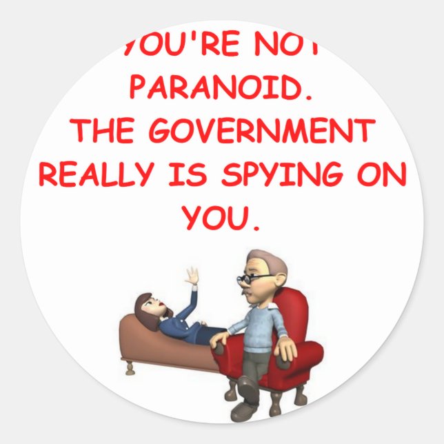 conspiracy classic round sticker (Front)