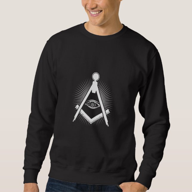 Conspiracy Freemason Mason Illuminati Circle Occul Sweatshirt (Front)
