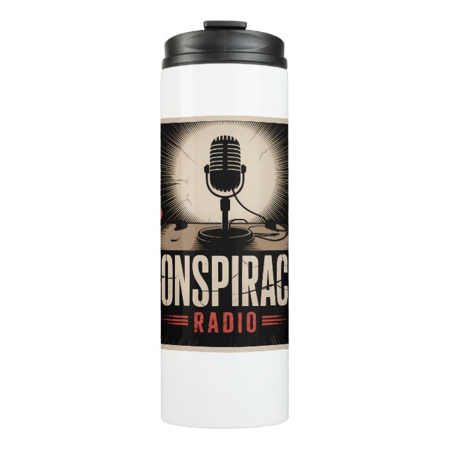 Conspiracy Radio Thermal Tumbler (Front)