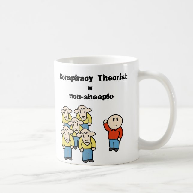 Conspiracy Theorist = non-sheeple Coffee Mug (Right)