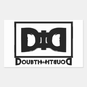 Conspiracy theory mockery motto: Doubt The Doubt   Rectangular Sticker