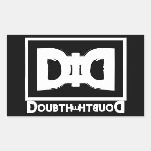 Conspiracy theory mockery motto: Doubt The Doubt   Rectangular Sticker