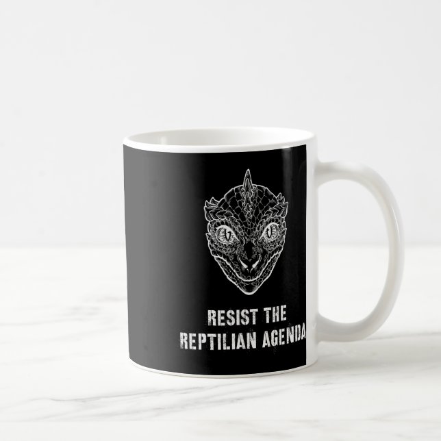 Conspiracy Theory Resist The Reptilian Agenda  Coffee Mug (Right)