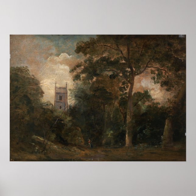 Constable - A Church In The Trees Poster (Front)