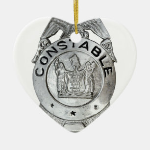 Constable Badge Ceramic Tree Decoration