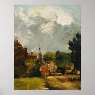 Constable - East Bergholt Church Poster