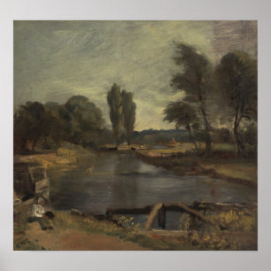 Constable - Flatford Lock Poster