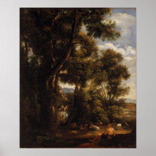 Constable - Landscape With Goatherd And Goats Poster