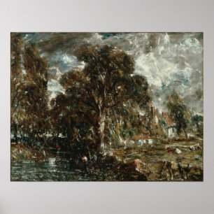 Constable - On The River Stour Poster
