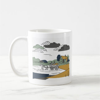 Constable’s Haywain Line Art Illustration Coffee Mug