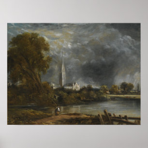 Constable - Salisbury Cathedral From The Meadows Poster