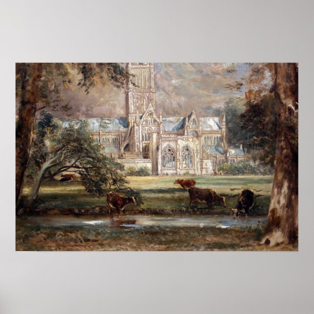 Constable - Salisbury Cathedral View Poster (Front)