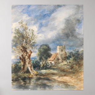 Constable - Stoke Poges Church Poster