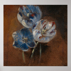 Constable - Study Of Three Parrot Tulips 1832 Poster