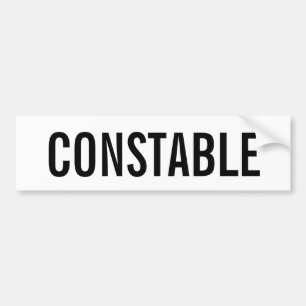 CONSTABLE - White Logo Emblem Bumper Sticker