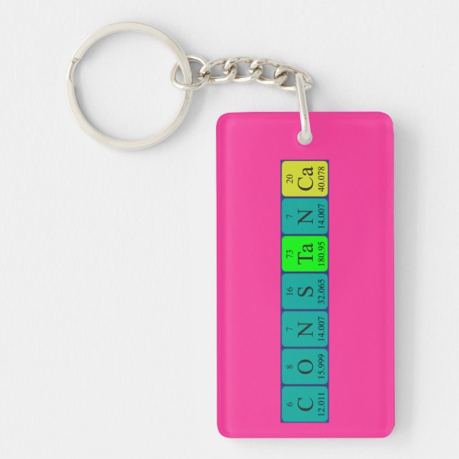 Constança periodic table name keyring (Front)