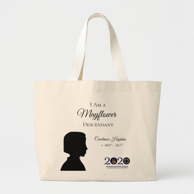 Constance Hopkins Mayflower Descendant Tote (Front)