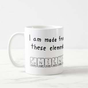 Constant periodic table name mug