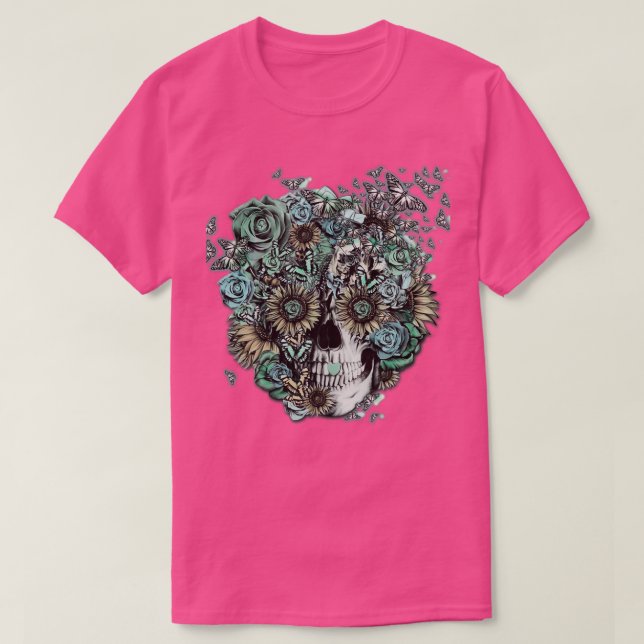 Constant sunflower skull T-Shirt (Design Front)