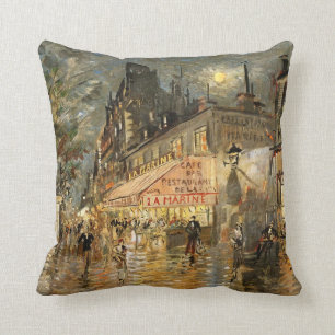 Constantin Korovin: Cafe La Marine, Paris Cushion