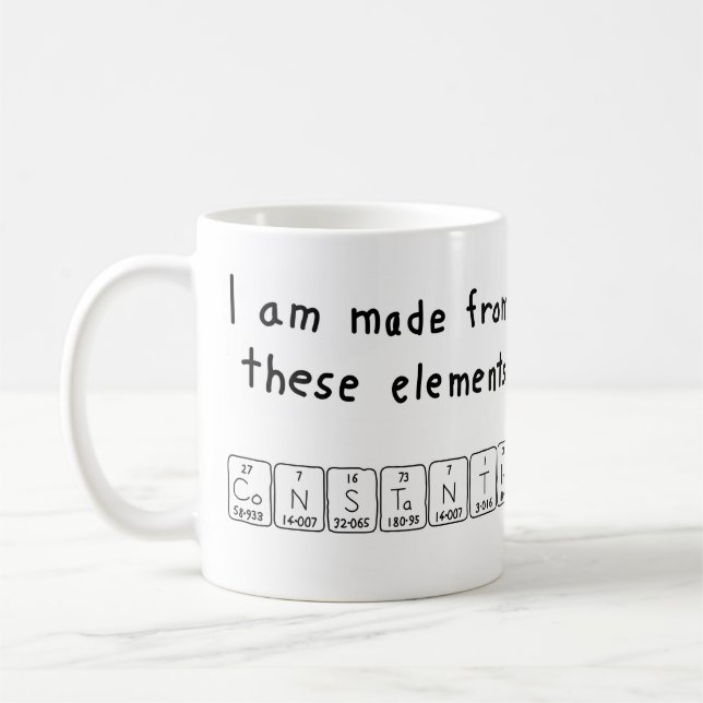 Constantin periodic table name mug (Left)