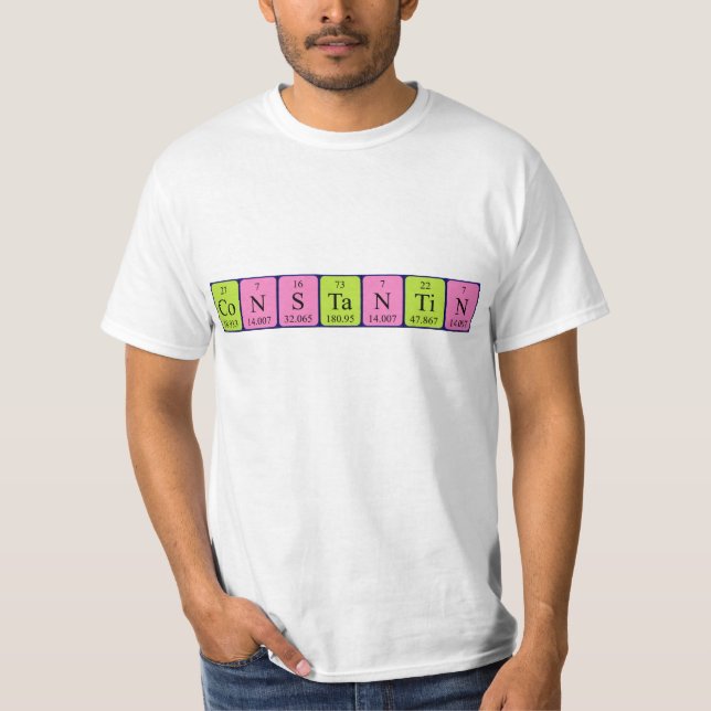 Constantin periodic table name shirt (Front)