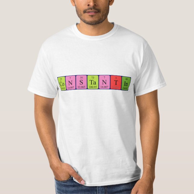 Constantin periodic table name shirt (Front)
