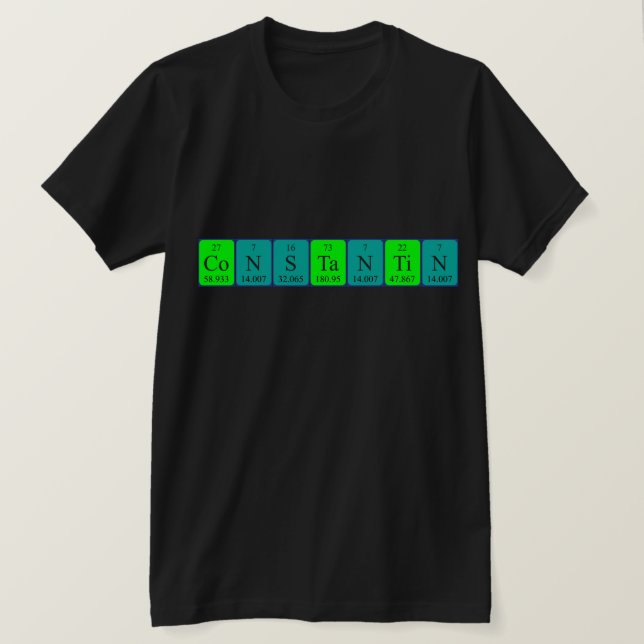 Constantin periodic table name shirt (Design Front)