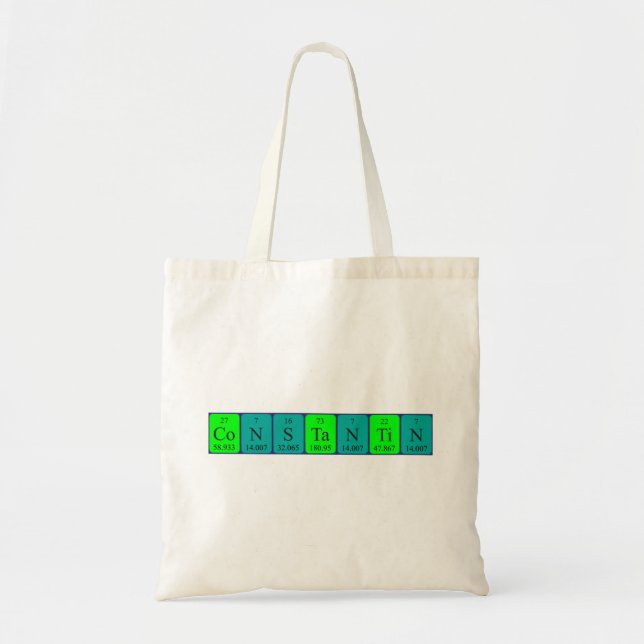 Constantin periodic table name tote bag (Front)