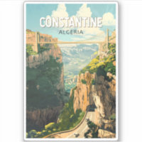 Constantine Algeria Travel Art Vintage