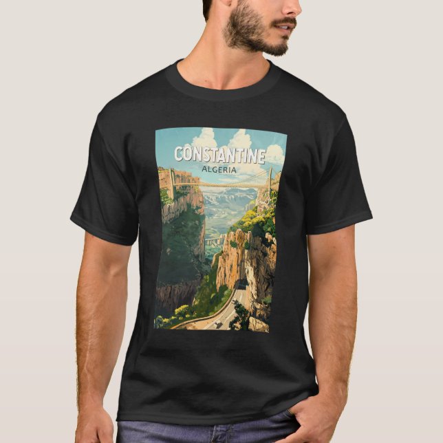 Constantine Algeria Travel Art Vintage T-Shirt (Front)