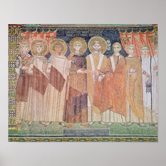 Constantine IV granting Bishop privileges Poster (Front)