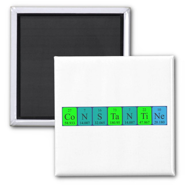 Constantine periodic table name magnet (Front)
