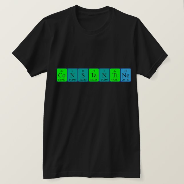 Constantine periodic table name shirt (Design Front)