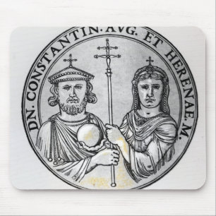Constantine VI  and his Mother Irene Mouse Mat