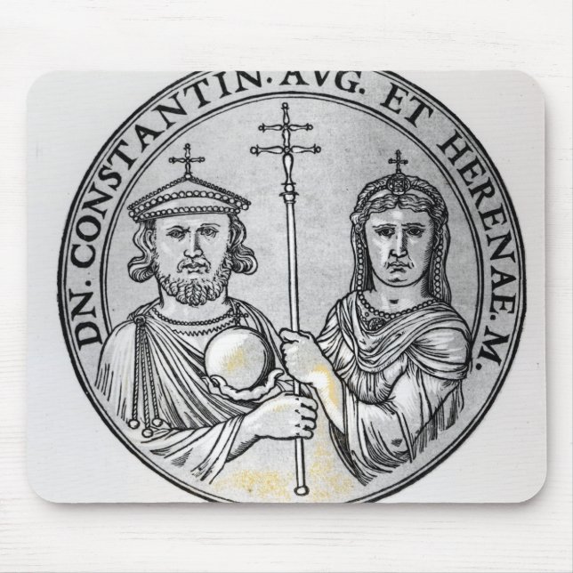 Constantine VI  and his Mother Irene Mouse Mat (Front)
