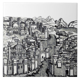 Constantinople capital of the Roman Empire Tile