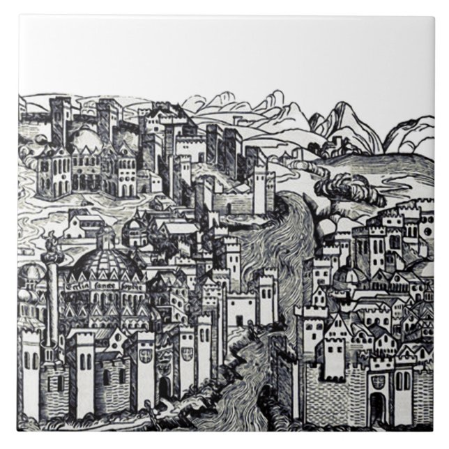 Constantinople capital of the Roman Empire Tile (Front)