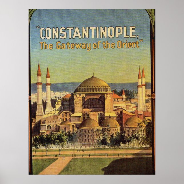 Constantinople, Hagia Sophia, Istanbul, Turkey Poster (Front)