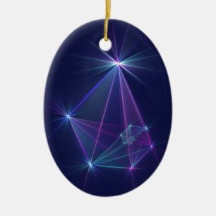 Constellation, Abstract Fantasy Fractal Art Ceramic Tree Decoration