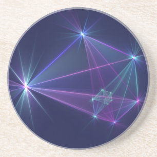 Constellation, Abstract Fantasy Fractal Art Coaster