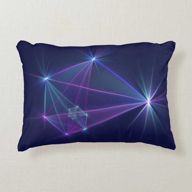 Constellation, Abstract Fantasy Fractal Art Decorative Cushion (Front)