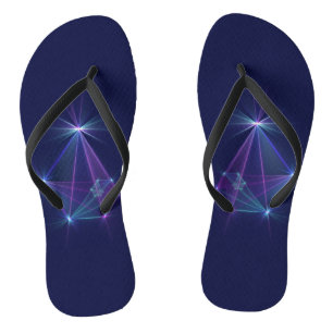 Constellation, Abstract Fantasy Fractal Art Flip Flops