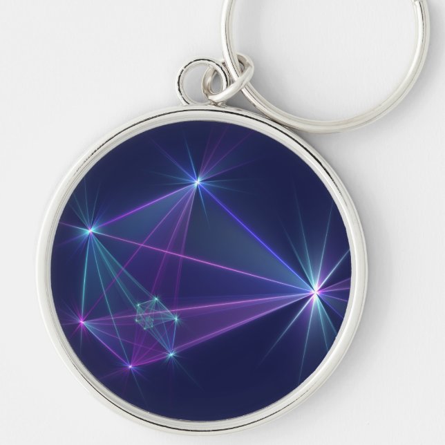 Constellation, Abstract Fantasy Fractal Art Key Ring (Front)