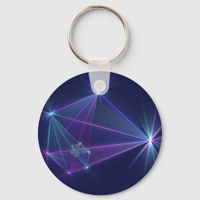 Constellation, Abstract Fantasy Fractal Art Key Ring (Front)